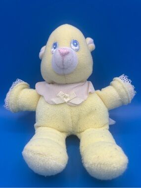 Vintage Russ Berrie Yellow Baby Teddy Bear